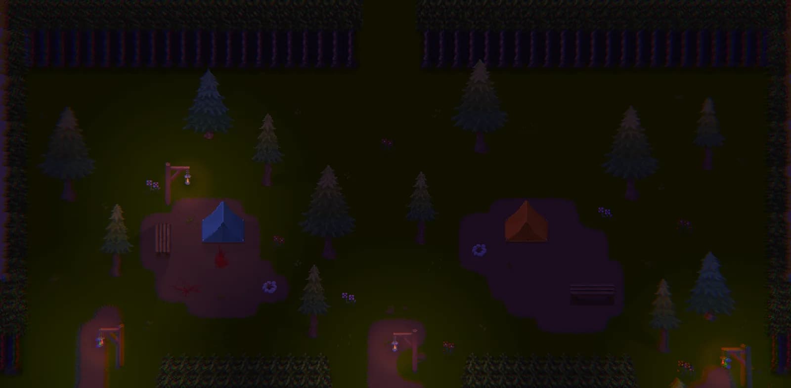 Cryptid Hunter: Rogue gameplay in a forest level.